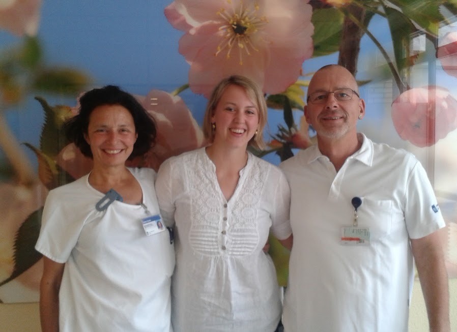Team der Palliative Care am USZ: Sabine Fischer, Sarah Wiefels, Markus Feuz (v.l.n.r.) / Foto: Sarah Wiefels